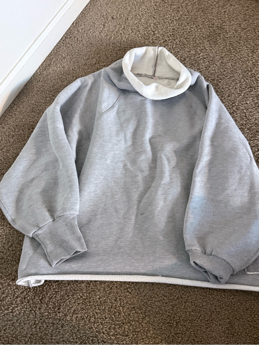 Women’s Gray Funnel Neck Sweater - Lightweight Casual Pullover